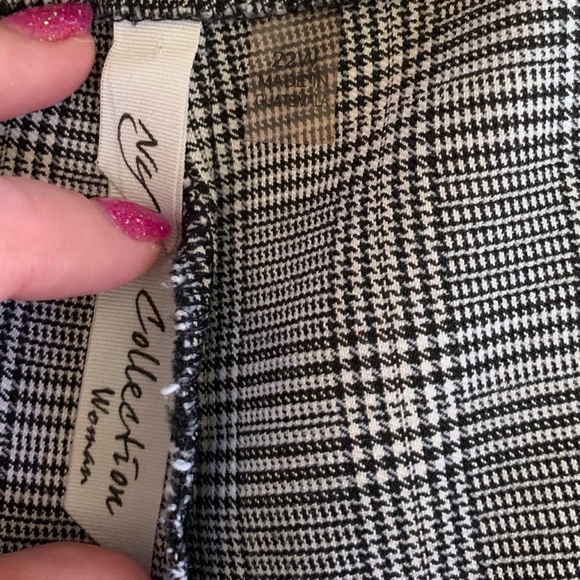 NY Collection Plaid Slim-Fit Ankle Pants - Picture 6 of 6